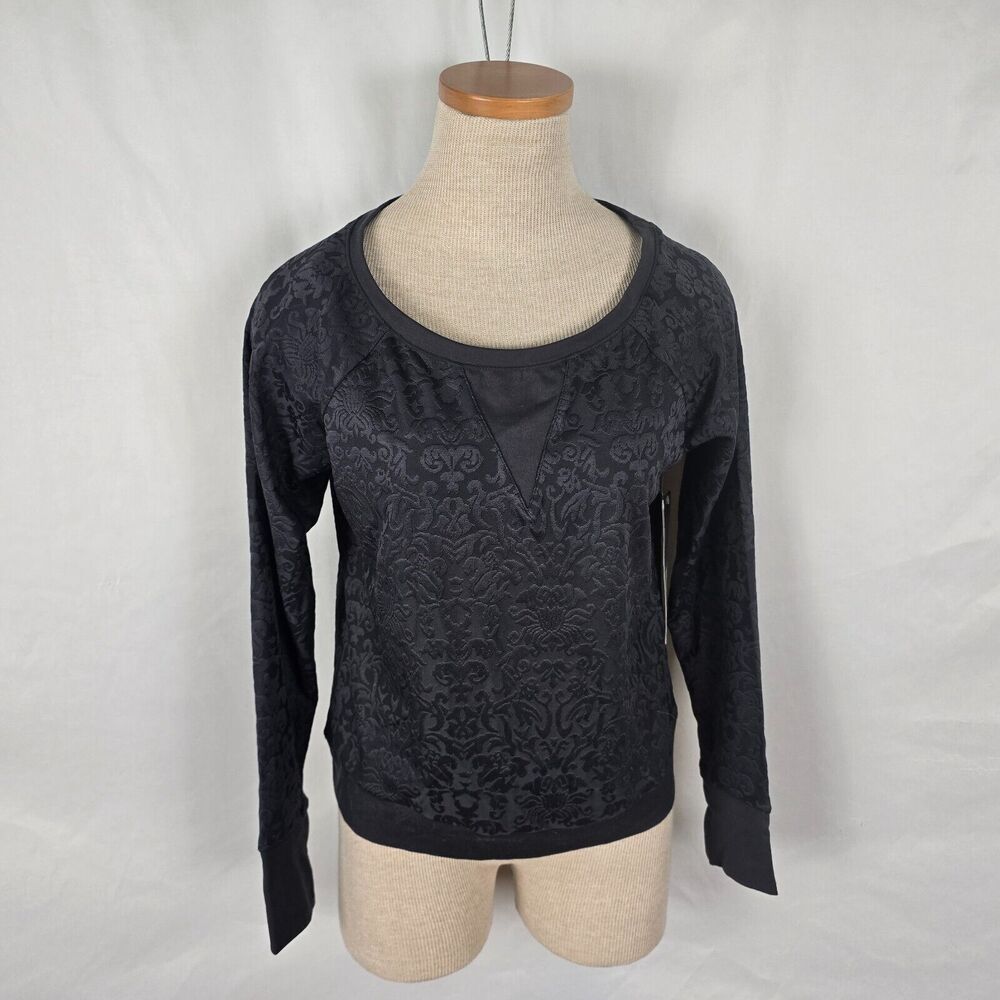 Studio by Capezio Ballerina Top Women's XS Long Sleeve Textured Pattern NWT